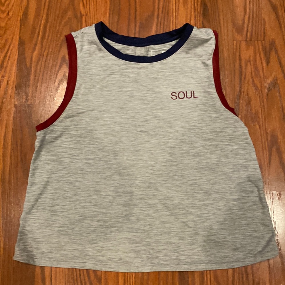 Soulcycle Callie cropped ringer tank top. Size S